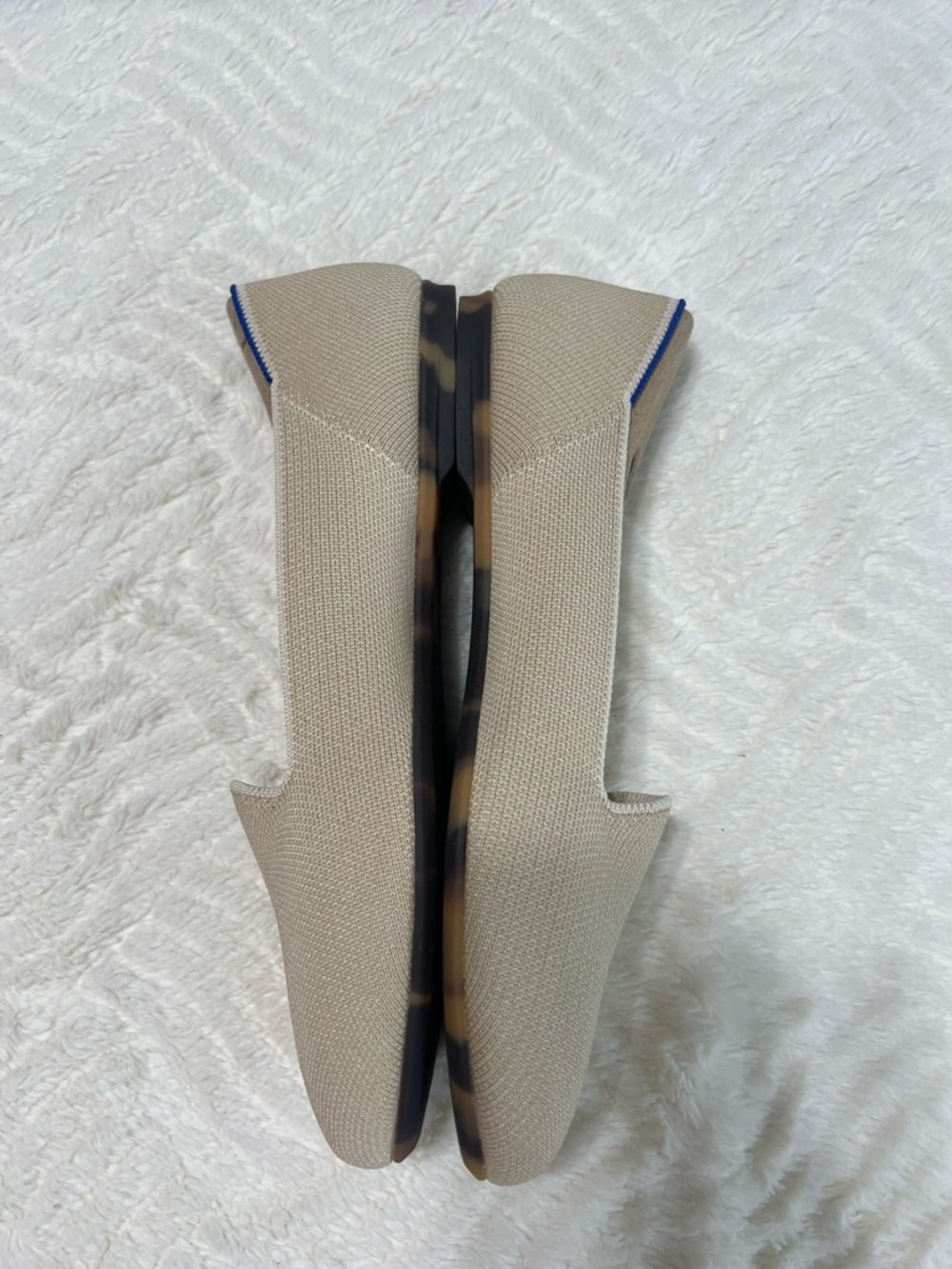 Rothy’s Lounge Loafer Sand Stone Beige Sustainable Knit Flats Size 10 New Box - Picture 7 of 11